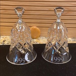 Vintage Crystal bells 1999 by Living Quarters Set 2 Guc